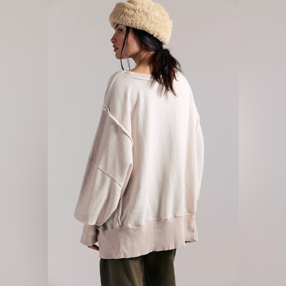 FREE PEOPLE Camden Sweater in Highland Cow XS - Picture 2 of 6